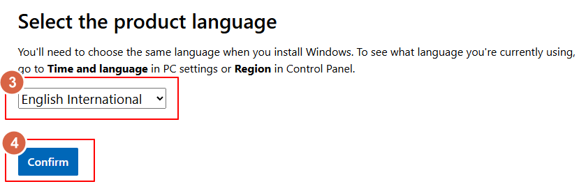 Windows 11 ISO-Sprachauswahl