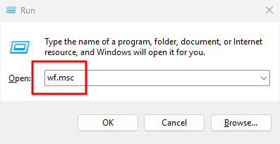 Windows-Firewall über Ausführen-Dialog öffnen