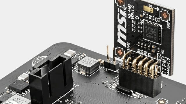 TPM 2.0-Modul auf einem Motherboard